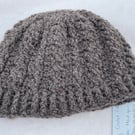 Cable crochet beanie