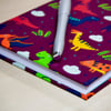 A5 Hardback Notebook with full cloth dinosaur cover