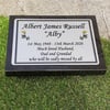 Memorial Grave Plaque Grave Memorial stone Slanted headstone Cemetery Plaque 