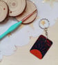 Wooden rectangular sunset keyring  - Image 1