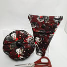 Pin Cushion and Quilted Scissor Case Betty Boop