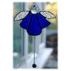 RESERVED Angel Bell Suncatcher Stained Glass Blue 041