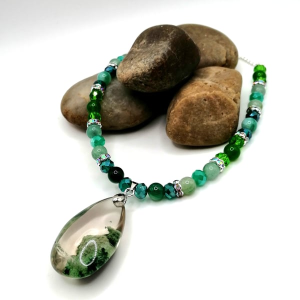 Green Phantom Quartz Necklace