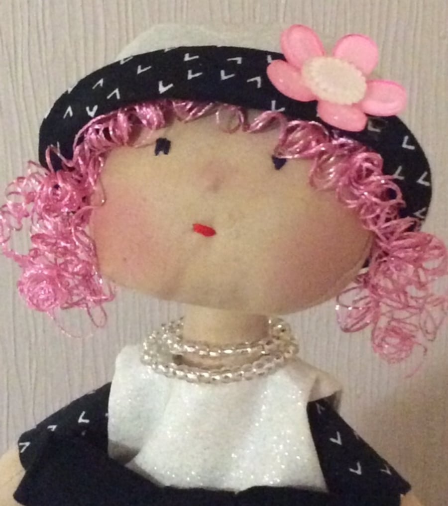 Lottie - Handmade Art Rag doll