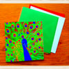 Peacock Birthday Card, Vibrant
