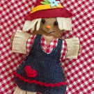 Felt gingerbread scarecrow decoration 