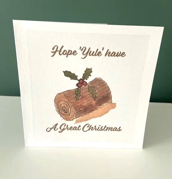 Christmas Card Yule Log