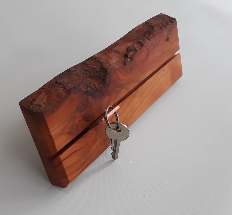 Yew and Copper Key Rack 