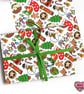 Christmas wrapping paper with cute illustrations - Image 1
