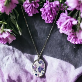 Beautiful Resin Confetti Necklace