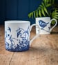 Fine china Swallows and honeysuckle mug. New 2026. Blue & white fine bone china. - Image 3