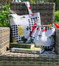 Gingham, Fruit and Veg Design 1950s Vintage Fabric Totebag, Analog Bag - Image 9