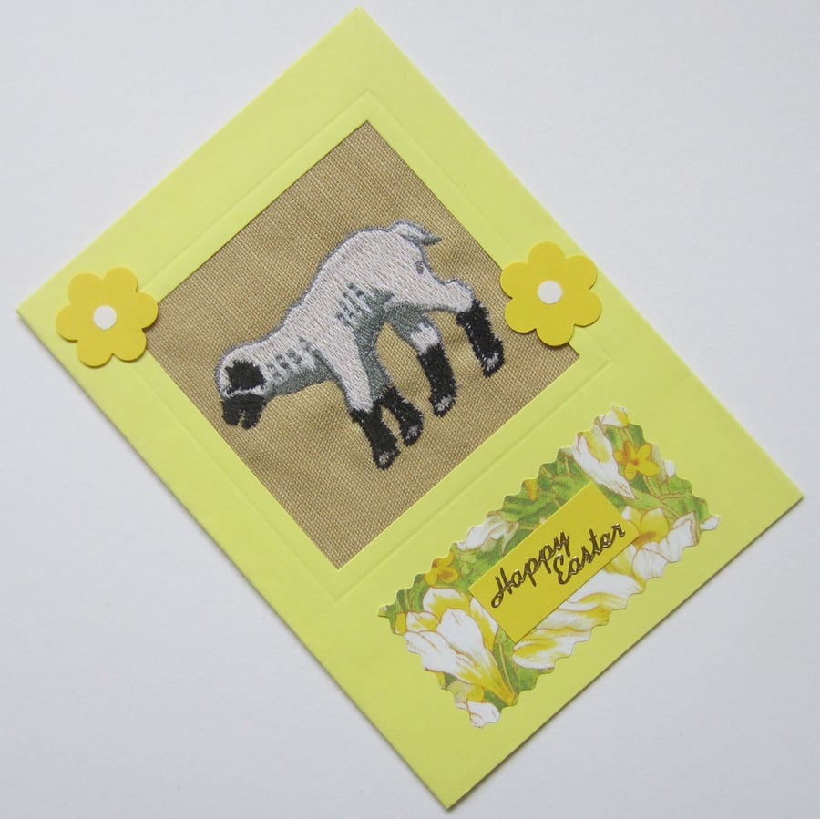 Embroidered Easter Lamb Card
