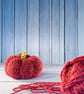 Cute pumpkin decoration crocheted in premium acrylic yarn - Image 5