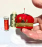 Festive robin fabric pattern weight and pin cushion - Image 2