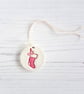 Mini stocking tag decoration - Image 1