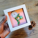 ‘Snow Rose’ Paper Flower Frame