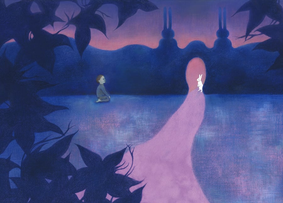 Velveteen Rabbit Art Print - rabbit topiary. Perfectly Imperfect sale! 