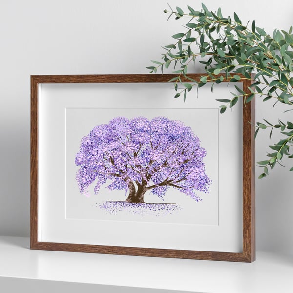 Jacaranda Tree Art Print