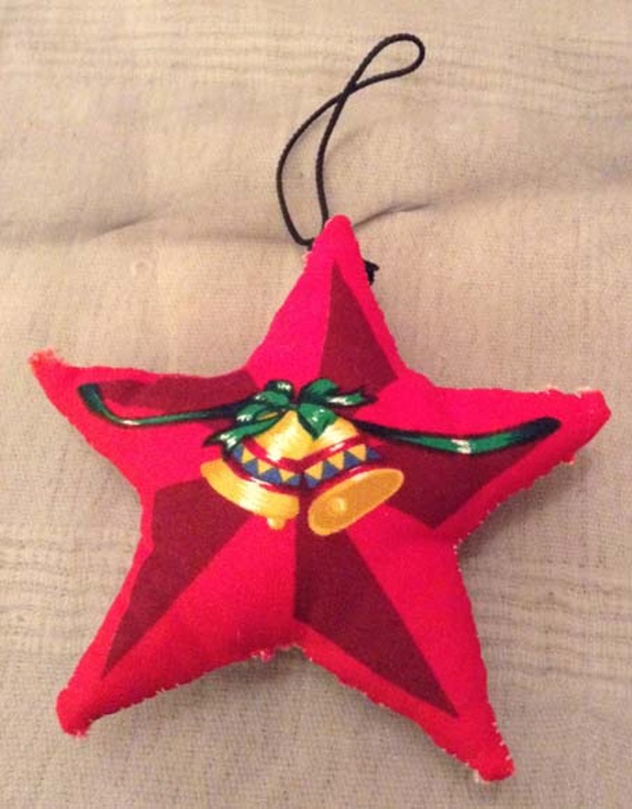 Padded material Star Christmas tree decoration