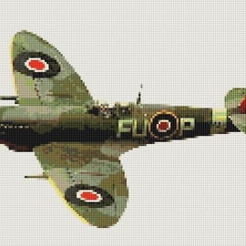 Spitfire FU-P (plane) cross stitch kit