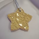 Yellow hanging star decoration 