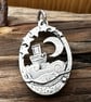 Narwhal and Boat Pendant