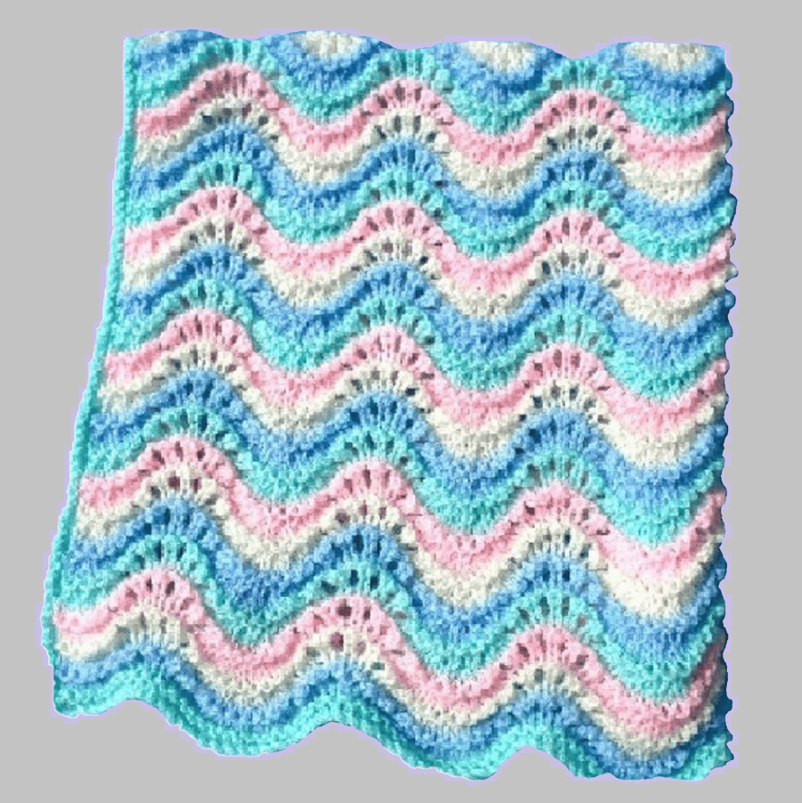 KNITTING PATTERN PDF Lace Blanket and Pillow