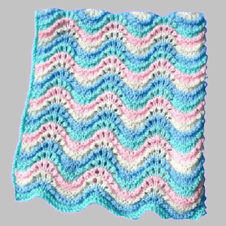 KNITTING PATTERN PDF Lace Blanket and Pillow