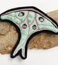 Moon moth brooch badge.  - Image 3