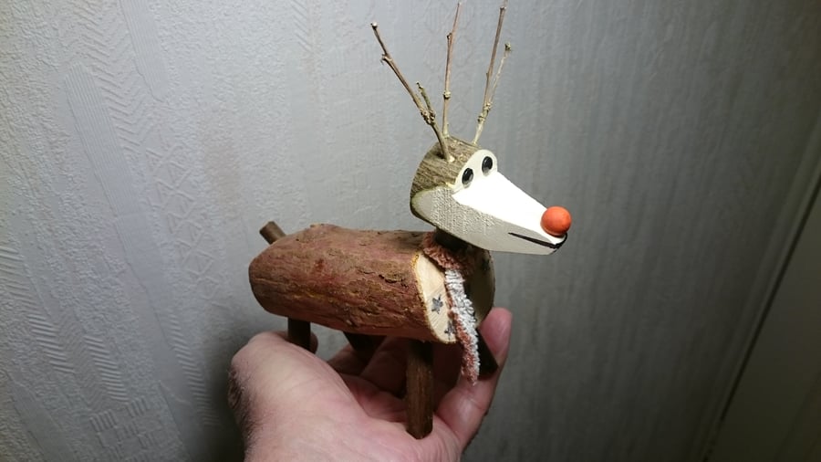 Log Reindeer Handmade  (76)