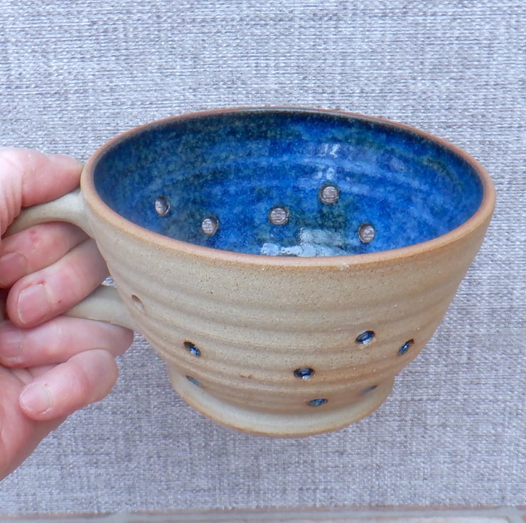 Berry bowl or colander wheel thrown stoneware p Folksy