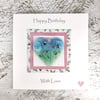 Birthday Card with Detachable Glass Meadow Heart