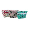 Cosmetics bag with cat print and 2 pockets, makeup pouch, water resistant case, 