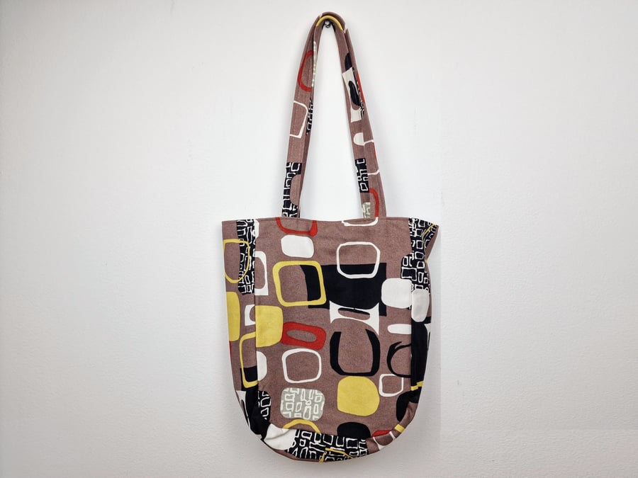 handmade shoulder tote bag Sanderson "Festival" Jacqueline Groag 