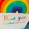 Rainbow “thank you essential workers” greetings card 