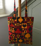 Large tote bag in a playing card fabric. - Image 4