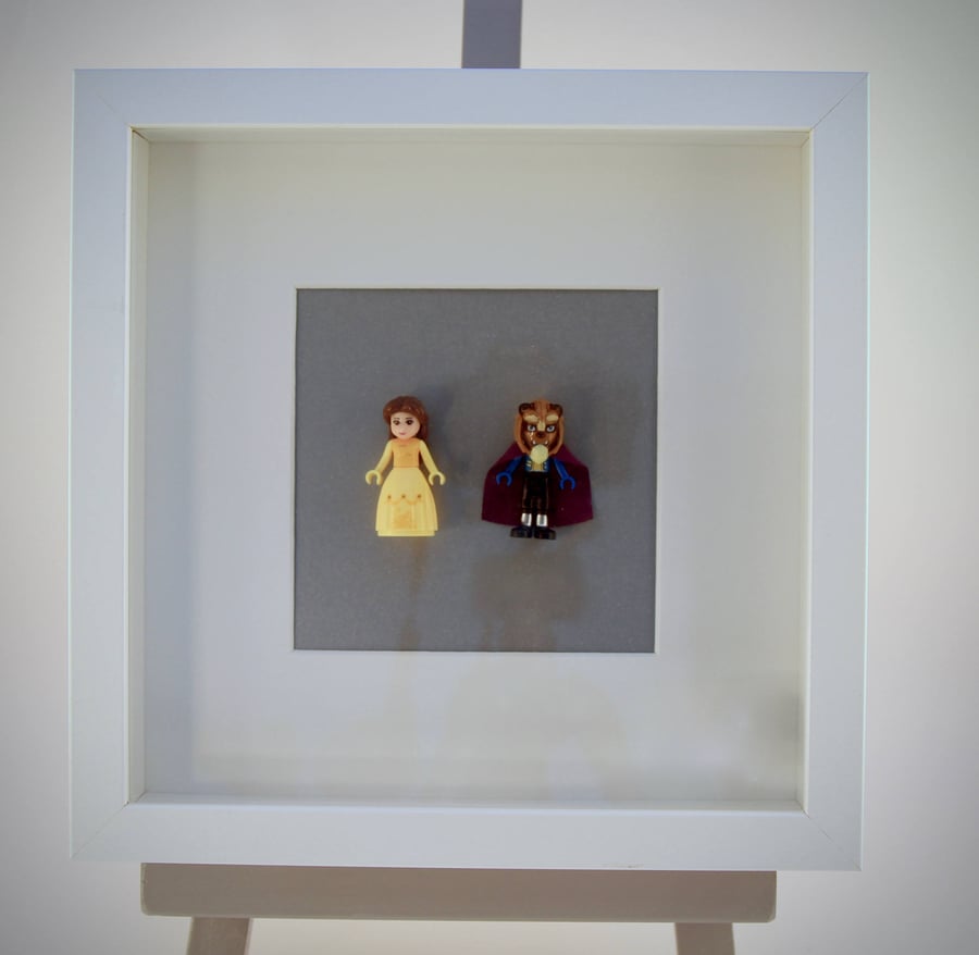 Beauty and the Beast mini Figure framed picture 