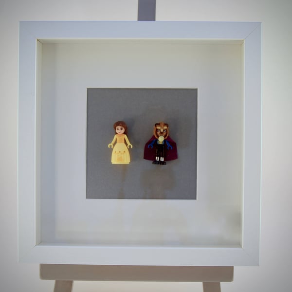 Beauty and the Beast mini Figure framed picture 