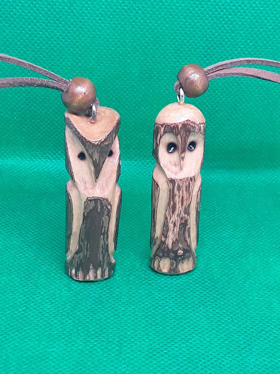 Owl necklaces a pair 