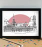 Ayr Skyline Art Print - Image 3