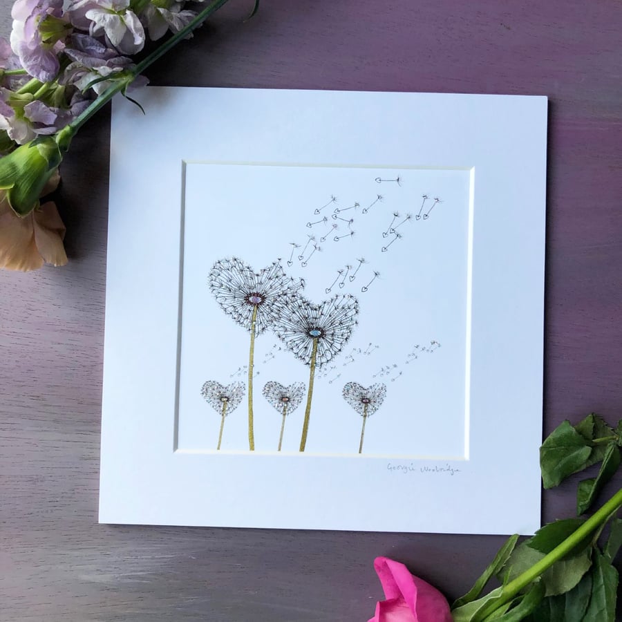 'Family Love 5' 8" x 8" Mounted print