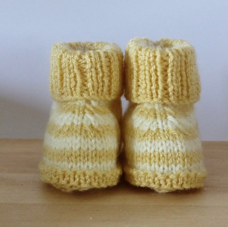 Hand Knitted Booties Folksy