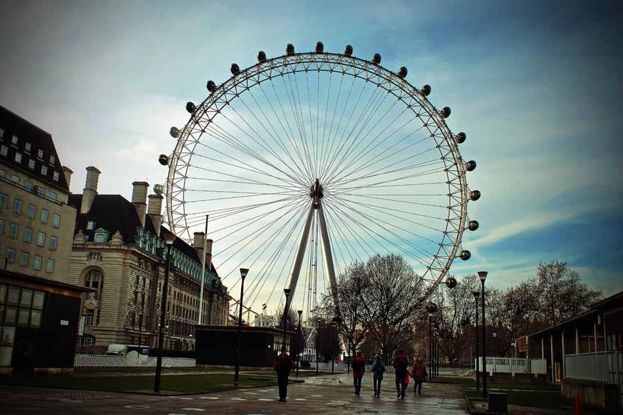 The London Eye Millennium Wheel Southbank UK Photograph Print