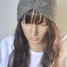 Knitted Headband Earwarmer Soft Alpaca Silk School Uniform Grey Letterbox Gift