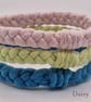 Daisy - Handmade Recycled Cotton Yarn Bracelet - Size Medium - Limited Edition - Image 3