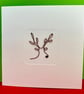 Wire Reindeer Christmas Card - Rudolph with a red resin nose - Image 2