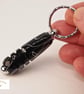 Handcrafted Acrylic Keyring Turned and polished with quality 'Chrome' fixings