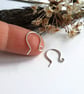 Mini Fish Hook Ear Wires - Recycled Sterling Silver - Sold in Pairs
