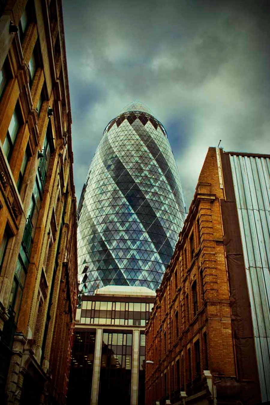 30 St Mary Axe The Gherkin London England UK 12"x18" Print